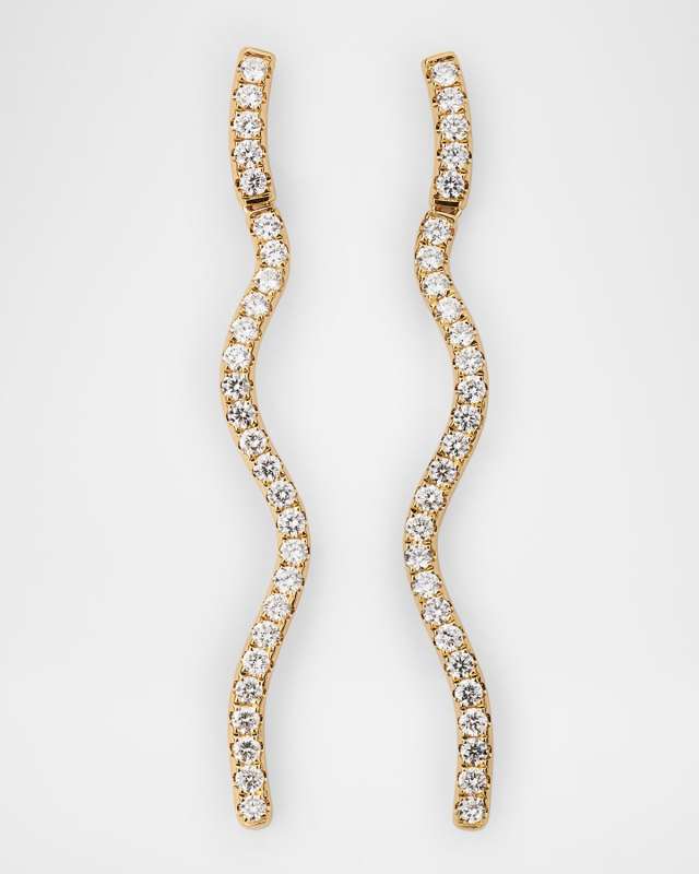 18K Yellow Gold Rio Diamond Drop Earrings